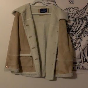 suede/fleece coat